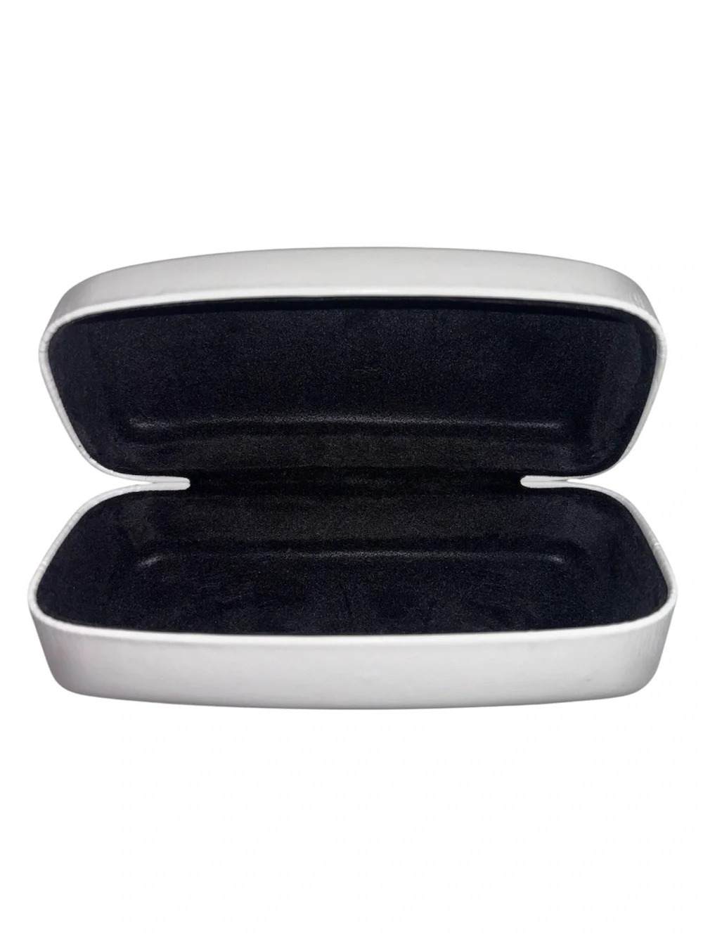 Nine West Hard Shell Sunglasses Case Glossy White with Black Velvet Interior
